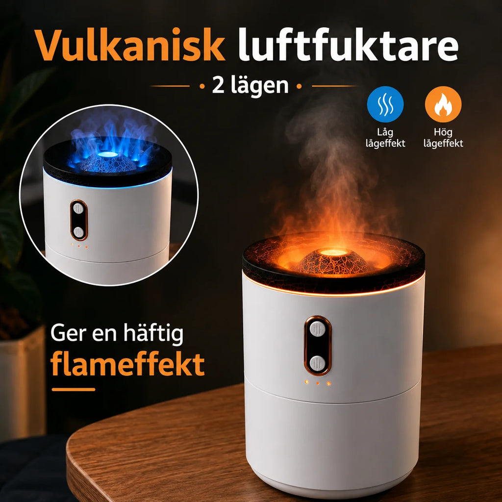 Volcanic Flame Doftspridare – Levande flameffekt & nattljus