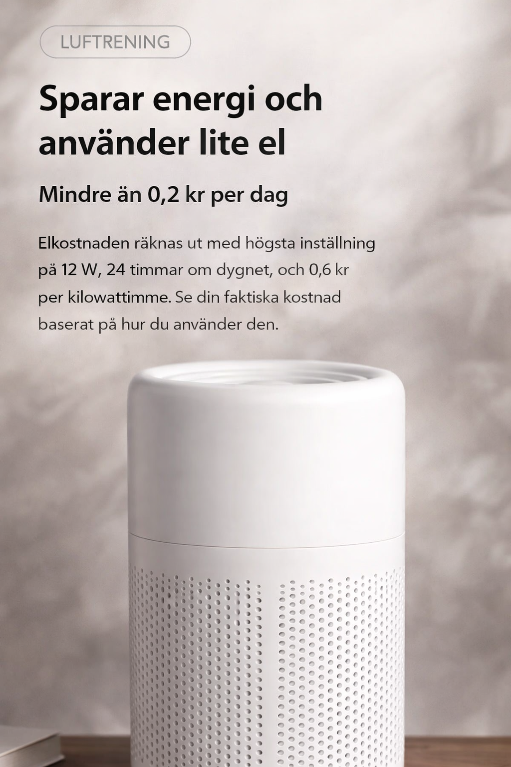 Vindren mini luftrenare - detaljbild