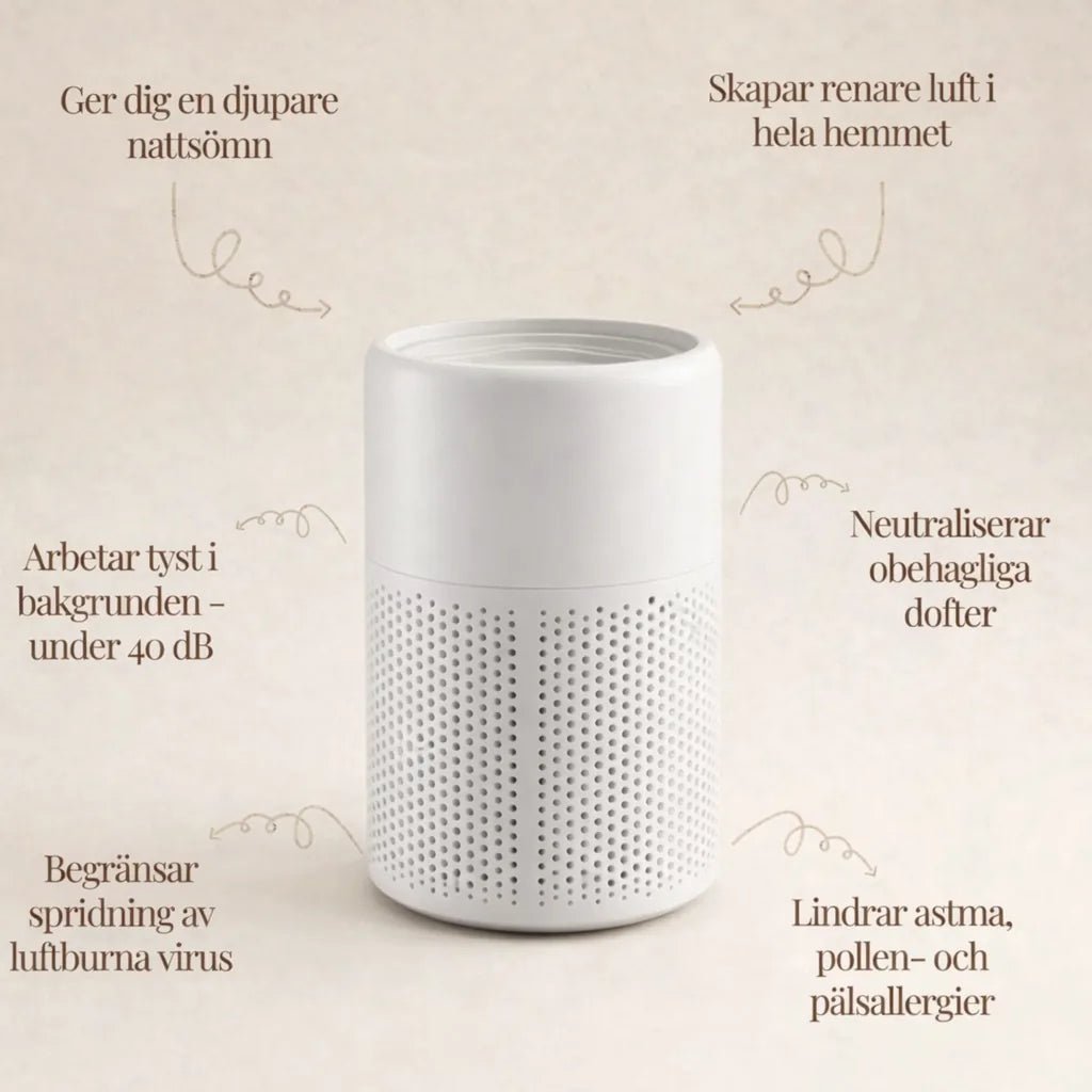 Vindren mini luftrenare – kompakt design för mindre rum